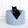 Katzenbett aus Filz mit Ohren