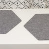 Zwei untersetzer aus Filz Hexagon