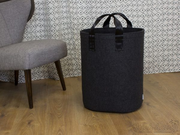 Wäschekorb aus Filz – stich-haltig.de
