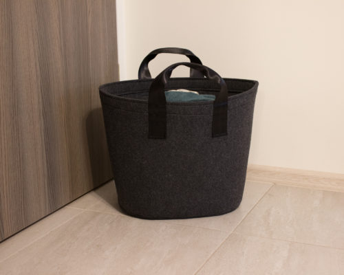 Wäschetasche / Wäschetonne aus Filz – stich-haltig.de